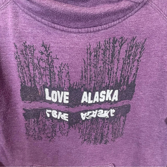 Love Alaska women’s 49th state Brewing sweatshirt hoodie purple large - Picture 6 of 7